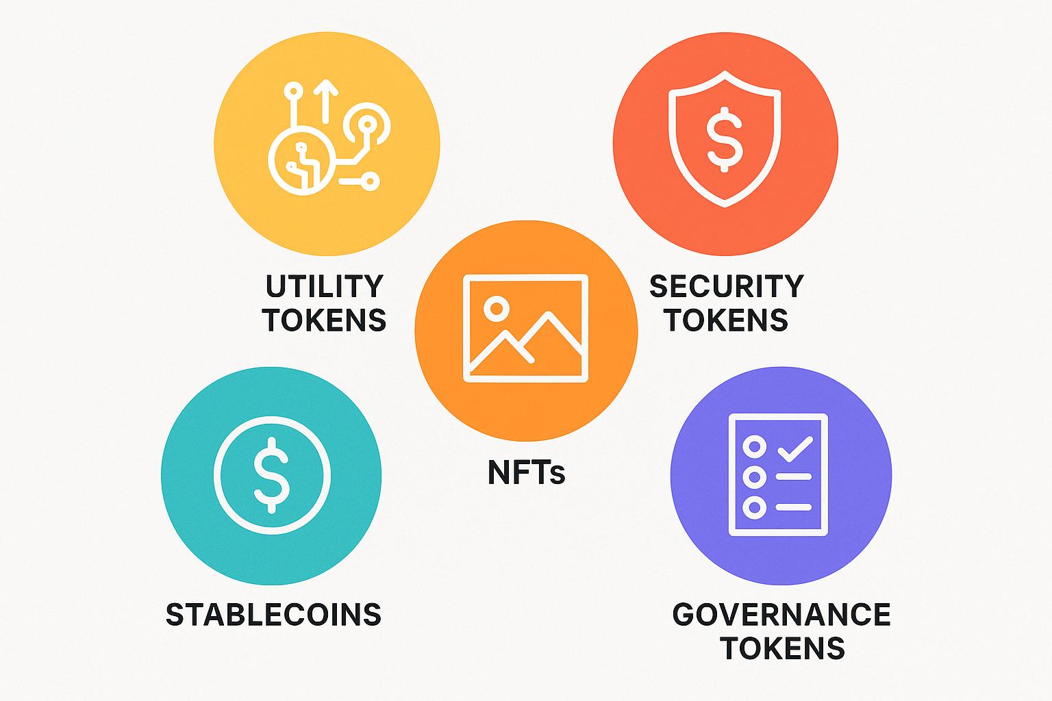Infographic showing the different types of tokens.